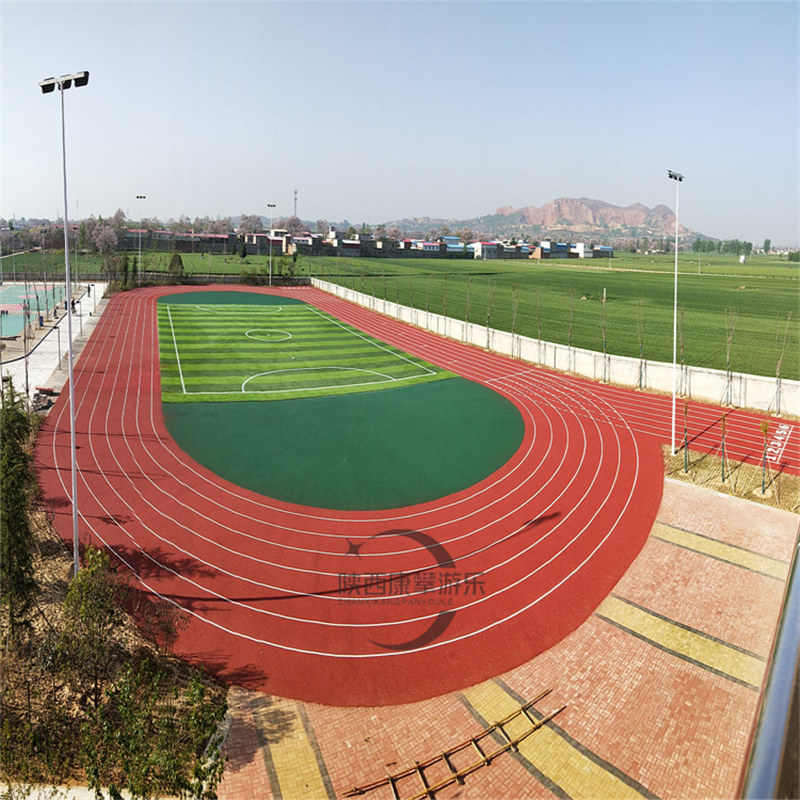 學校體育場透氣型塑膠跑道