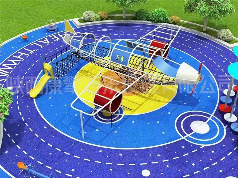 公園小區(qū)飛機(jī)造型兒童爬網(wǎng)定制