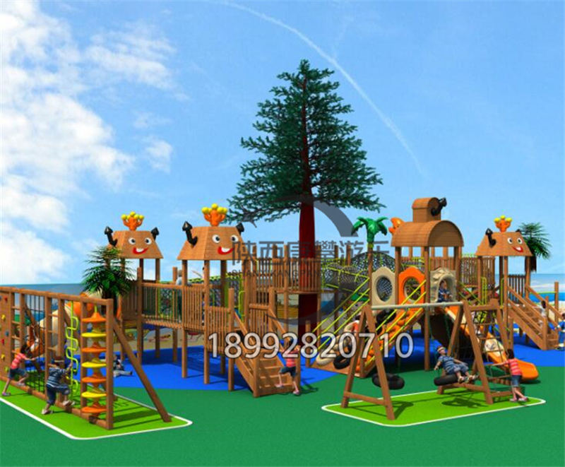 幼兒園木質滑梯