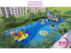 寶雞某部隊(duì)家屬院大型組合滑梯兒童游樂(lè)設(shè)施案例