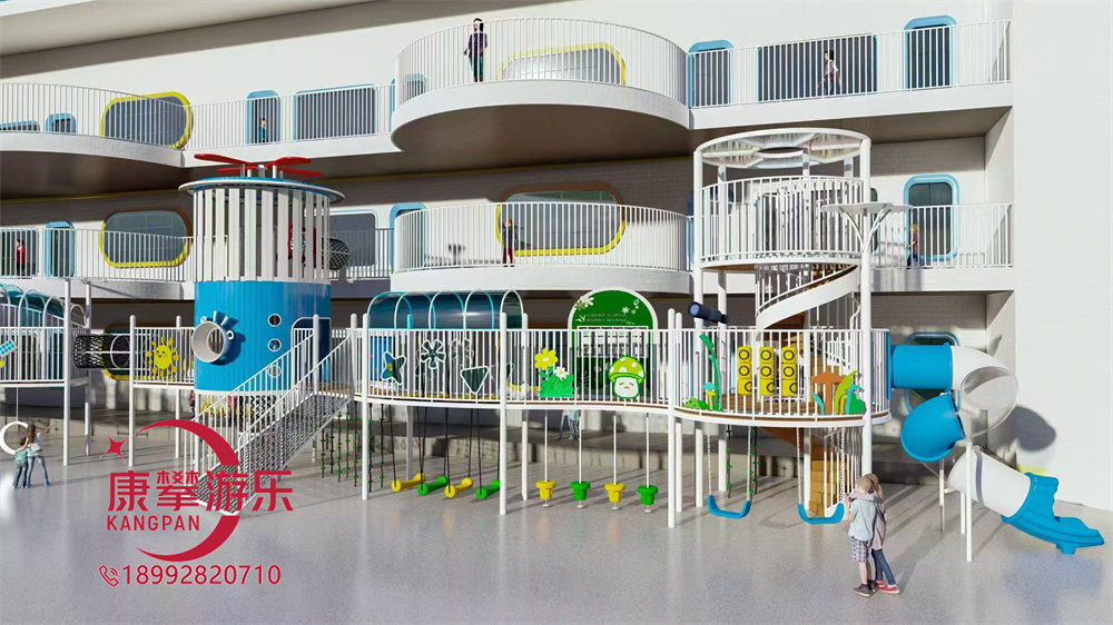 幼兒園戶外飛機(jī)造型兒童廊架